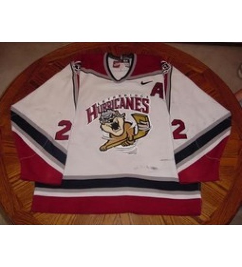 Custom WHL Lethbridge Hurricanes 00 01 Brian Ballman Home Hockey Jersey White